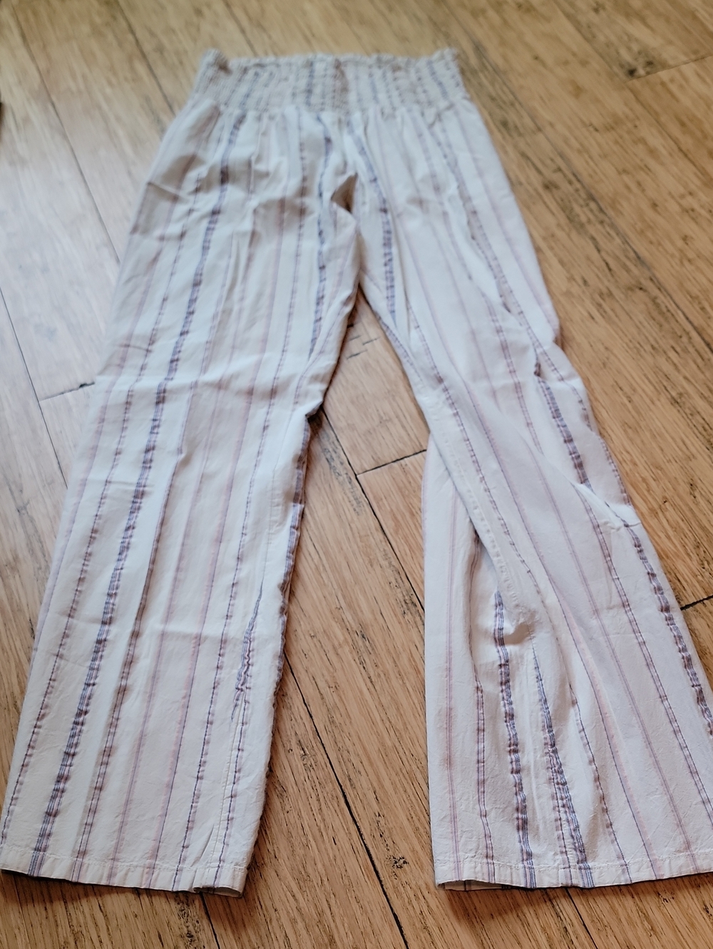 O'Neill Cream Striped Wide-Leg Pants